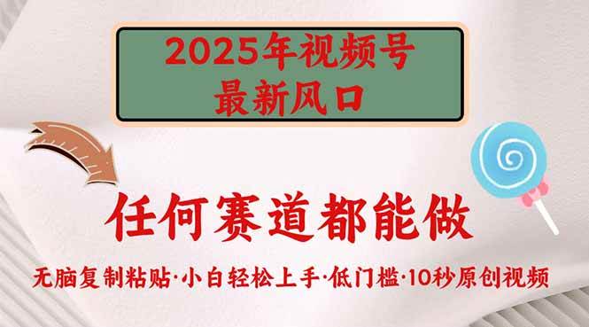 (3.8)2025年视频号新风口，低门槛只需要无脑执行