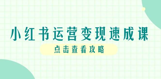 (6.2)小红书运营变现速成课，账号搭建到暴力起号，个人IP全流程指南
