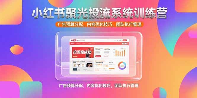 (7.18)小红书聚光投流系统训练营,广告预算分配,内容优化技巧,团队执行管理