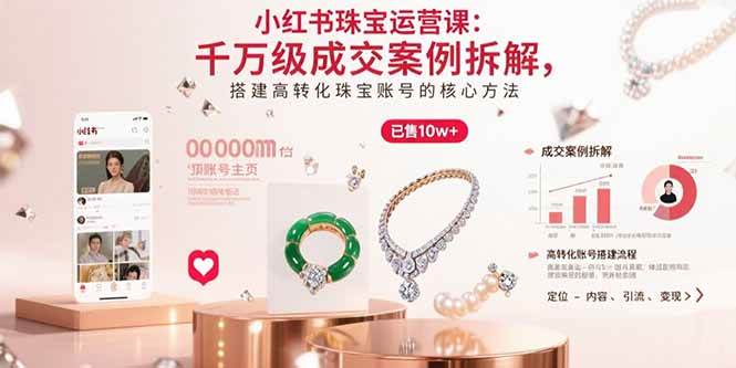 (8.20)小红书珠宝运营课：千万级成交案例拆解，搭建高转化珠宝账号的核心方法