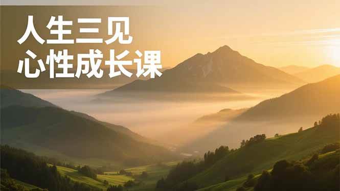 (12.22)人生三见心性成长课，见天地众生自己，搞透人性安顿身心，活出清晰自我，内在富足无价