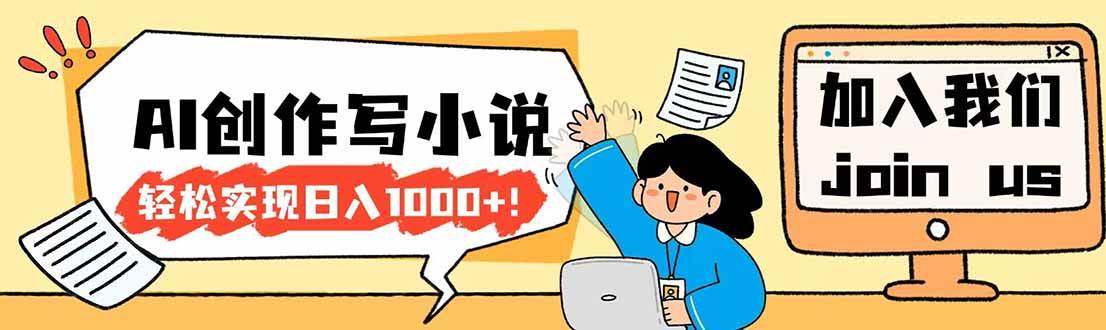 (3.30)26年最新风口项目AI工具创作写小说，轻松实现日入1000+