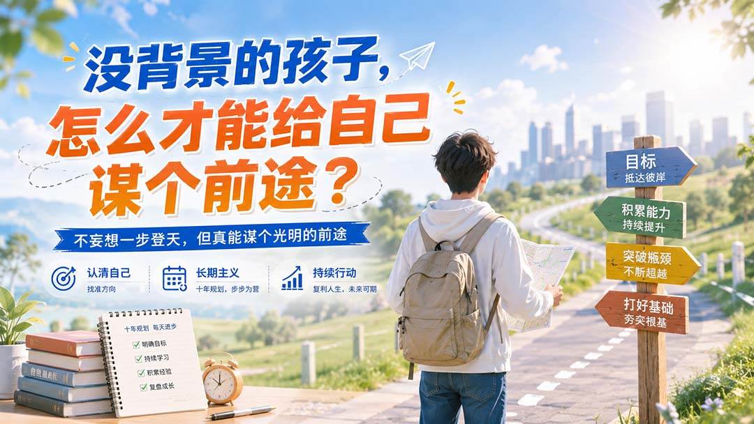 (9.10)付费文章：没背景的孩子，怎么才能给自己谋个前途？