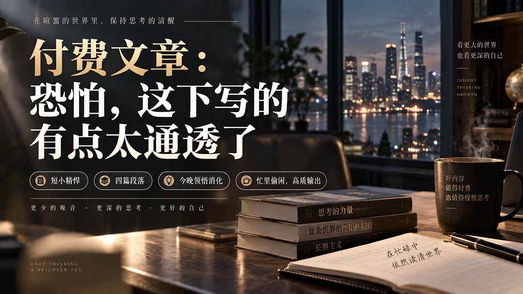 (9.09)灏泽付费文章：恐怕，这下写的有点太通透了
