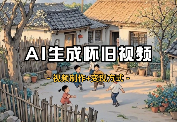 (6.8)AI生成"怀旧视频"视频制作+变现方式,详细讲解!